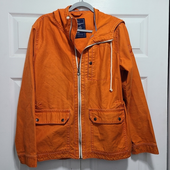 AMERICAN‎ EAGLE Women's Orange parka Jacket Sz M - Picture 1 of 11